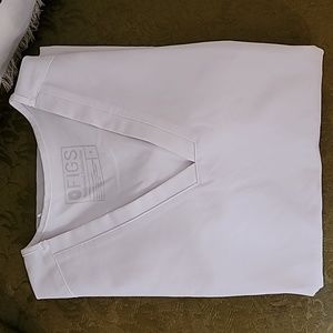 Figs Scrub top Small White